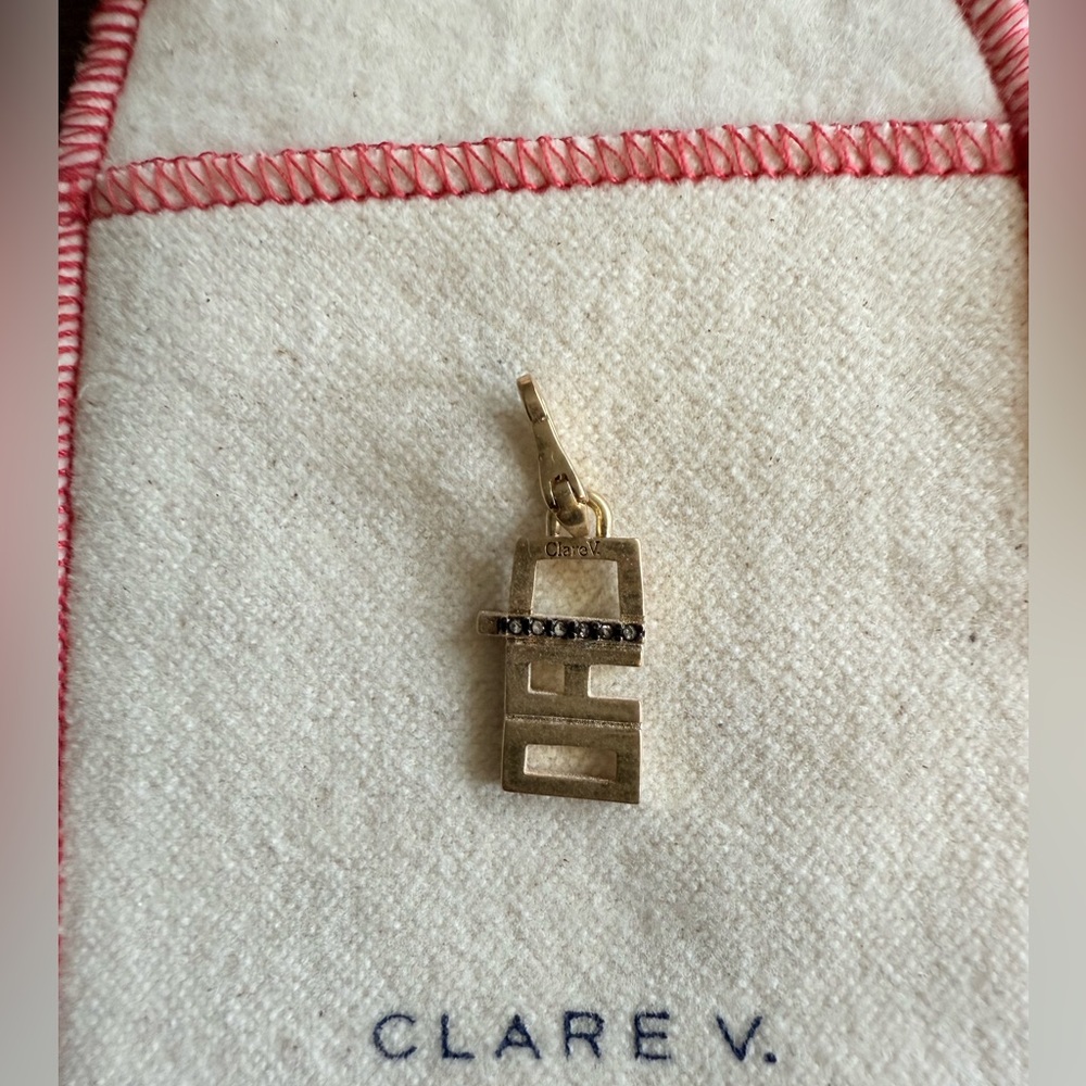 Clare V. Vintage gold CIAO charm pendant